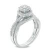 Thumbnail Image 2 of Previously Owned - 1/3 CT. T.W. Composite Diamond Frame Twist Bridal Set in 10K White Gold