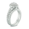 Thumbnail Image 2 of Previously Owned 1-1/5 CT. T.W. Diamond Double Oval Frame Soldered Bridal Set in 14K White Gold
