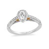 Thumbnail Image 0 of Previously Owned - Enchanted Disney Merida 1/2 CT. T.W. Pear-Shaped Diamond Frame Engagement Ring in 14K Two-Tone Gold