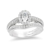 Thumbnail Image 2 of Previously Owned - Enchanted Disney Ariel 1 CT. T.W. Oval Diamond Frame Engagement Ring in 14K White Gold