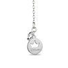 Thumbnail Image 2 of Previously Owned - Enchanted Disney Princess 1/20 CT. T.W. Diamond Castle Key Pendant in Sterling Silver - 19"