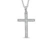 Thumbnail Image 1 of Previously Owned - 1/10 CT. T.W. Diamond Cross Pendant in Sterling Silver