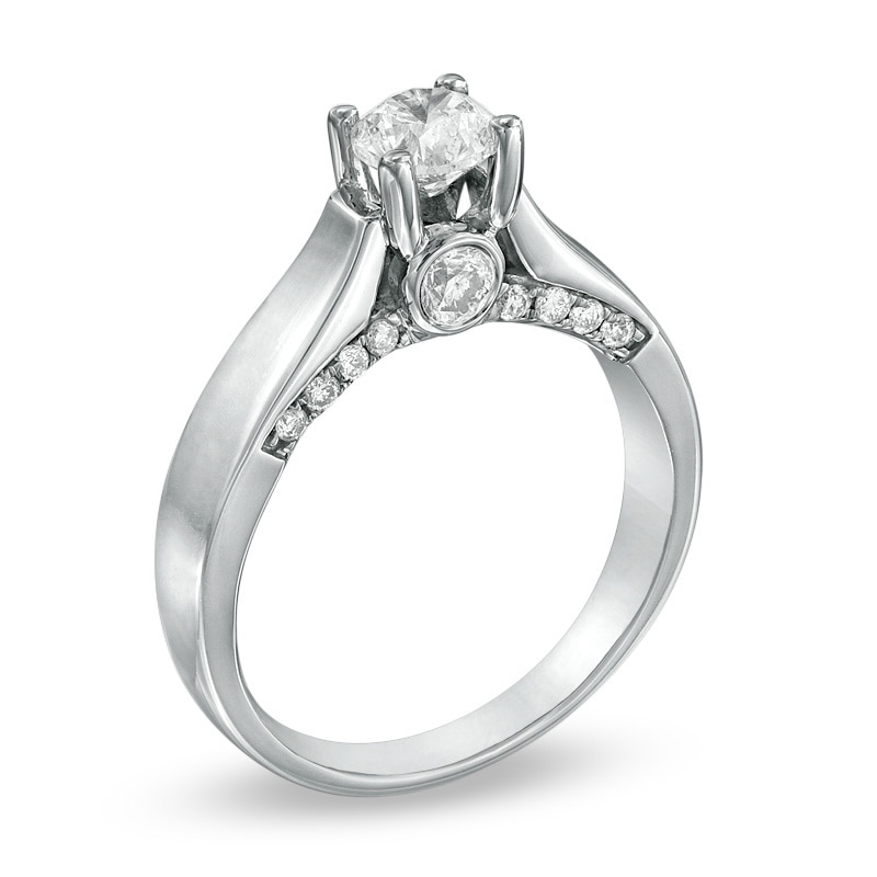 Main Image 2 of Previously Owned - 1 CT. T.W. Diamond Engagement Ring in 14K White Gold (J/I2)