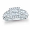 Thumbnail Image 1 of Previously Owned - 1 CT. T.W. Quad Princess-Cut Diamond Engagement Ring in 10K White Gold