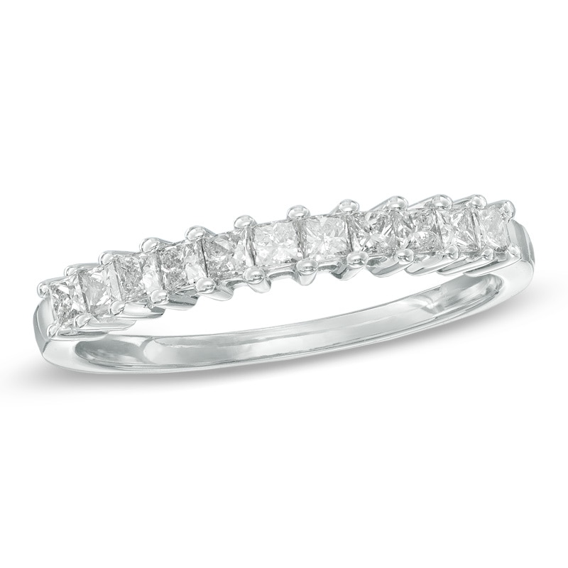 Previously Owned - 1/2 CT. T.W. Princess-Cut Diamond Anniversary Band in 14K White Gold