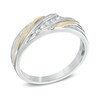 Thumbnail Image 2 of Previously Owned - 1/10 CT. T.W. Diamond Slant Wedding Band in 10K Two-Tone Gold