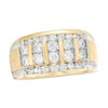 Thumbnail Image 0 of Previously Owned - Men's 1-1/2 CT. T.W. Diamond Vertical Multi-Row Ring in 14K Gold