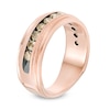 Thumbnail Image 2 of Previously Owned - 1 CT. T.W. Champagne Diamond Milgrain-Edge Wedding Band in 10K Rose Gold
