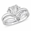 Thumbnail Image 1 of Previously Owned - 1/3 CT. T.W. Trillion-Cut Diamond Bridal Set in 14K White Gold