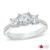 Previously Owned - 1 CT. T.W. Diamond Three Stone Engagement Ring in 14K White Gold (I/I2)