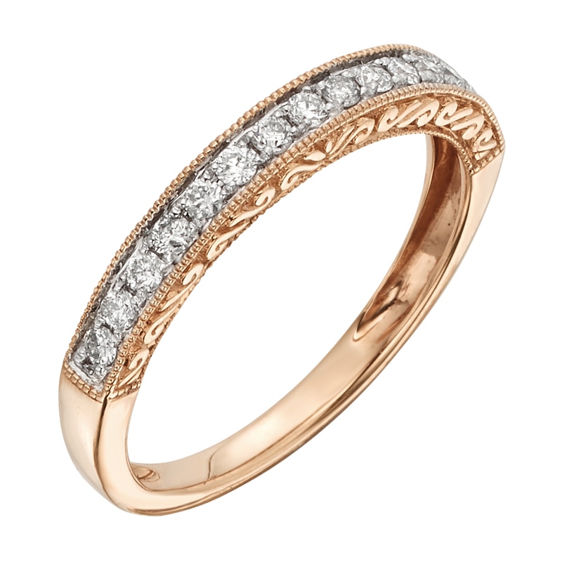 Previously Owned - 1/4 CT. T.W. Diamond Anniversary Band in 14K Rose Gold (I/I2)