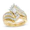 Thumbnail Image 0 of Previously Owned - 1 CT. T.W. Marquise Diamond Bypass Bridal Set in 14K Gold