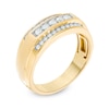 Thumbnail Image 2 of Previously Owned - Men's 1/2 CT. T.W. Diamond Three Row Satin Band in 10K Gold