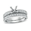 Thumbnail Image 0 of Previously Owned - 3/8 CT. T.W. Diamond Semi-Mount Bridal Set in 14K White Gold