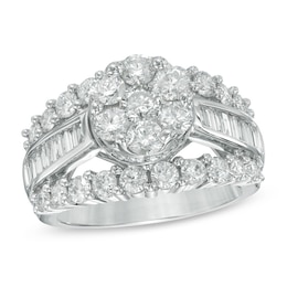 Previously Owned - 3 CT. T.W. Composite Diamond Engagement Ring in 14K White Gold