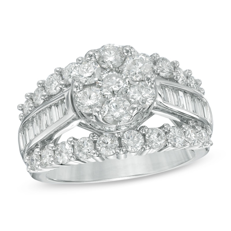Main Image 1 of Previously Owned - 3 CT. T.W. Composite Diamond Engagement Ring in 14K White Gold