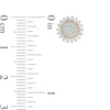 Thumbnail Image 1 of Previously Owned - 1/3 CT. T.W. Composite Diamond Sunburst Stud Earrings in 10K Gold