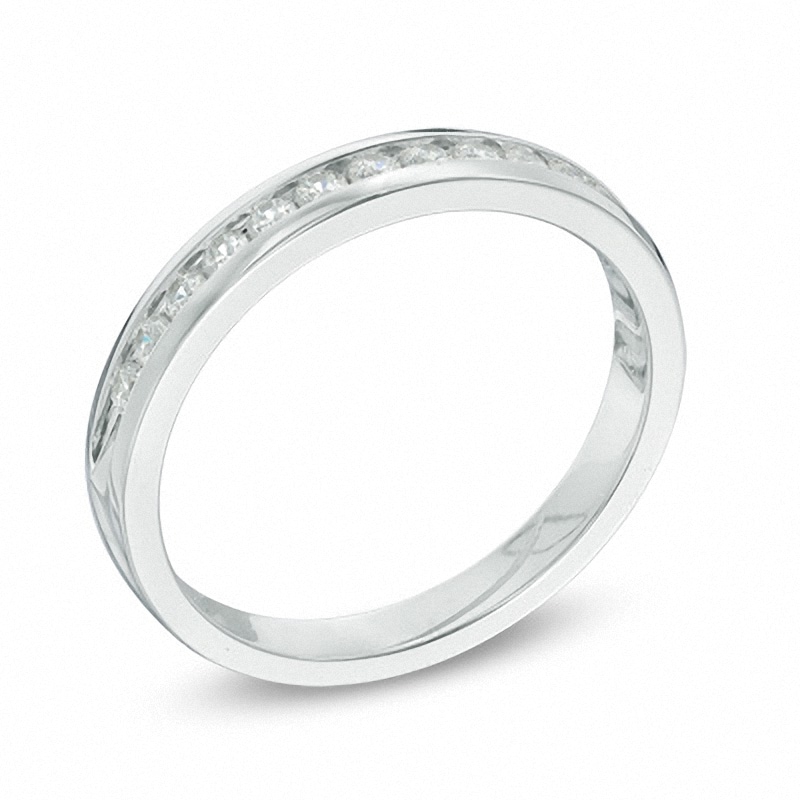 Previously Owned - 1/4 CT. T.W.  Diamond Anniversary Band in 14K White Gold (I/SI2)