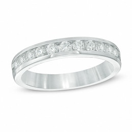 Previously Owned - 1/2 CT. T.W. Diamond Anniversary Band in 14K White Gold (I/SI2)