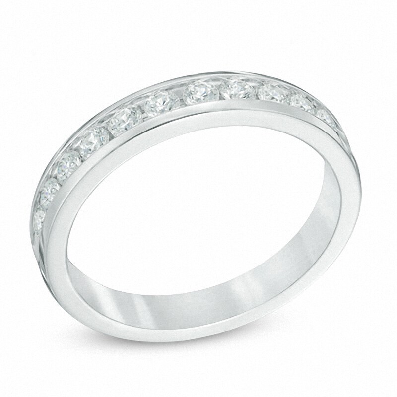 Main Image 2 of Previously Owned - 1/2 CT. T.W. Diamond Anniversary Band in 14K White Gold (I/SI2)