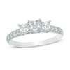 Thumbnail Image 1 of Previously Owned - 1 CT. T.W. Princess-Cut Diamond Past Present Future® Engagement Ring in 14K White Gold