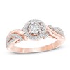 Thumbnail Image 1 of Previously Owned - 1/3 CT. T.W. Diamond Frame Bypass Engagement Ring in 10K Rose Gold