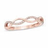 Thumbnail Image 1 of Previously Owned - 1/10 CT. T.W. Diamond Loose Braid Anniversary Band in 10K Rose Gold