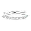 Thumbnail Image 0 of Previously Owned - 1/3 CT. T.W. Diamond Infinity Bolo Bracelet in 10K White Gold - 9.5"