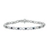 Thumbnail Image 2 of Previously Owned - Vera Wang Love Collection 5/8 CT. T.W. Diamond and Blue Sapphire Bracelet in Sterling Silver - 7.5"