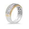 Thumbnail Image 2 of Previously Owned - Enchanted Disney Men's 1/2 CT. T.W. Diamond Satin Wedding Band in 14K Two-Tone Gold