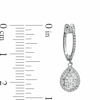 Previously Owned - 1/2 CT. T.W. Diamond Teardrop-Shaped Cluster Earrings in 10K White Gold