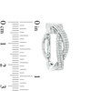Previously Owned - 3/4 CT. T.W. Diamond Double Row Twisted Hoop Earrings in 10K White Gold