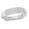 Thumbnail Image 1 of Previously Owned - 1/6 CT. T.W. Diamond Double Row Wedding Band in 10K White Gold