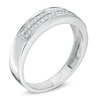 Thumbnail Image 2 of Previously Owned - 1/6 CT. T.W. Diamond Double Row Wedding Band in 10K White Gold