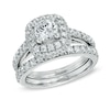 Thumbnail Image 1 of Previously Owned - 2 CT. T.W. Diamond Square Frame Bridal Set in 14K White Gold