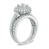 Thumbnail Image 2 of Previously Owned - 2 CT. T.W. Diamond Square Frame Bridal Set in 14K White Gold