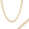 Thumbnail Image 1 of Previously Owned - 10K Gold 6.7mm Light Curb Chain Bracelet and Necklace Set