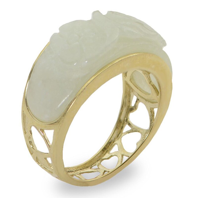 Main Image 1 of Previously Owned - Jade Ring in 10K Gold