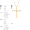 Thumbnail Image 2 of Previously Owned - Diamond Accent Solitaire Cross Pendant in 10K Gold