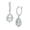 Thumbnail Image 1 of Previously Owned - 1/2 CT. T.W. Diamond Starburst Drop Earrings in 10K White Gold