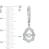 Thumbnail Image 2 of Previously Owned - 1/2 CT. T.W. Diamond Starburst Drop Earrings in 10K White Gold