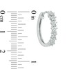 Thumbnail Image 2 of Previously Owned - 1/4 CT. T.W. Diamond Star Hoop Earrings in 10K White Gold