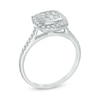 Thumbnail Image 2 of Previously Owned - 1/2 CT. T.W. Composite Diamond Square Frame Engagement Ring in 10K White Gold