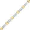 Thumbnail Image 1 of Previously Owned - 1 CT. T.W. Diamond "X" Bracelet in 10K White Gold