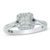 Thumbnail Image 1 of Previously Owned - Cherished Promise Collection™ 1/4 CT. T.W. Princess-Cut Diamond and Blue Sapphire Promise Ring