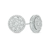 Thumbnail Image 1 of Previously Owned - 1/2 CT. T.W. Composite Diamond Frame Stud Earrings in 10K White Gold