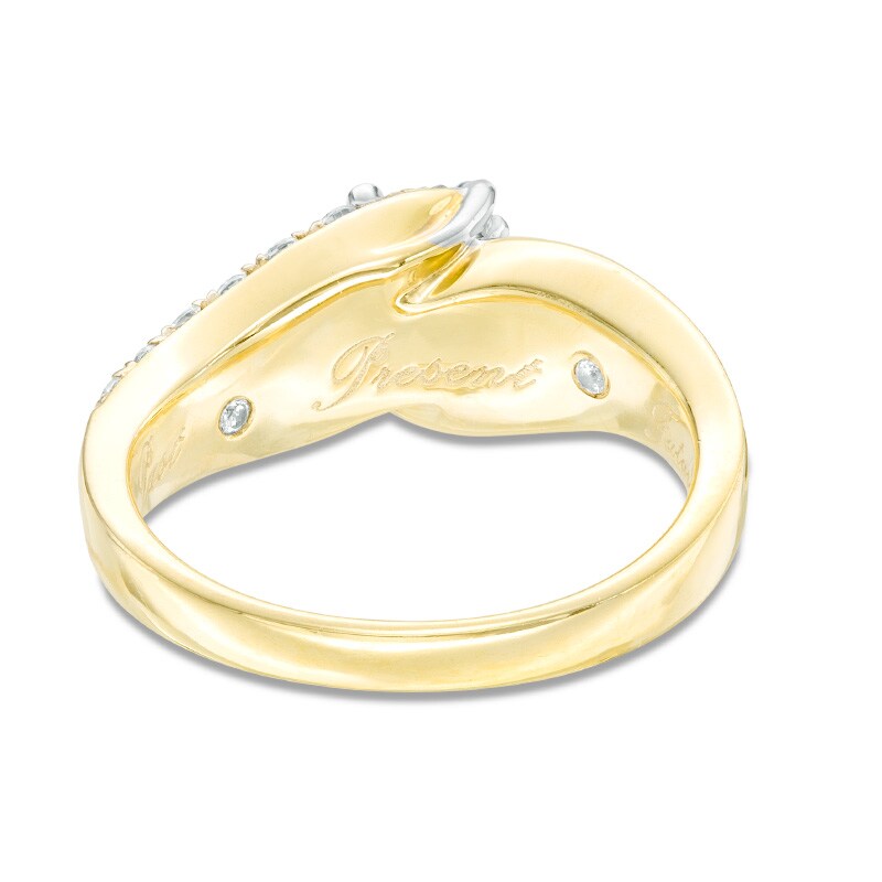 Previously Owned - 1 CT. T.W. Diamond Bypass Past Present Future® Engagement Ring in 14K Gold