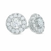 Previously Owned - 1 CT. T.W. Diamond Frame Stud Earrings in 10K White Gold