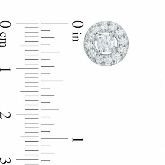 Previously Owned - 1 CT. T.W. Diamond Frame Stud Earrings in 10K White Gold Previously Owned - 1 CT. T.W. Diamond Frame Stud Earrings in 10K White Gold