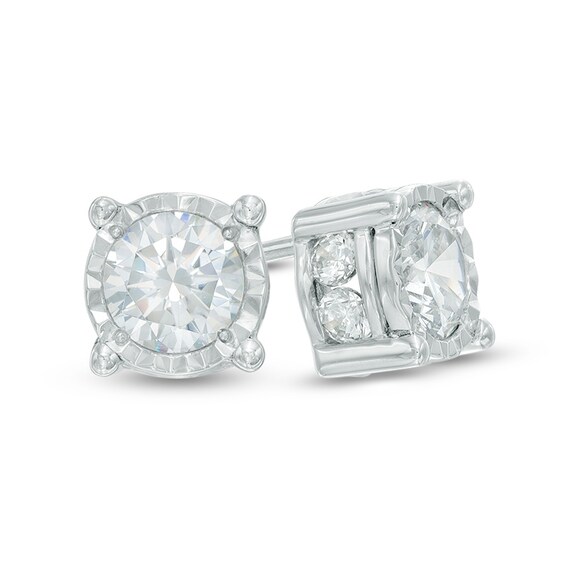 Previously Owned - 2 CT. T.W. Diamond Stud Earrings in 10K White Gold Previously Owned - 2 CT. T.W. Diamond Stud Earrings in 10K White Gold